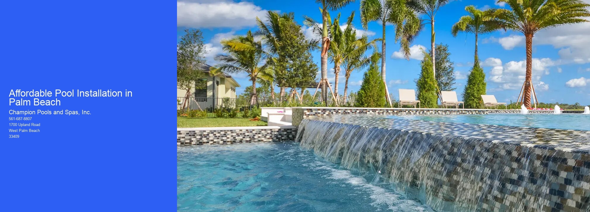 Affordable Pool Installation in Palm Beach